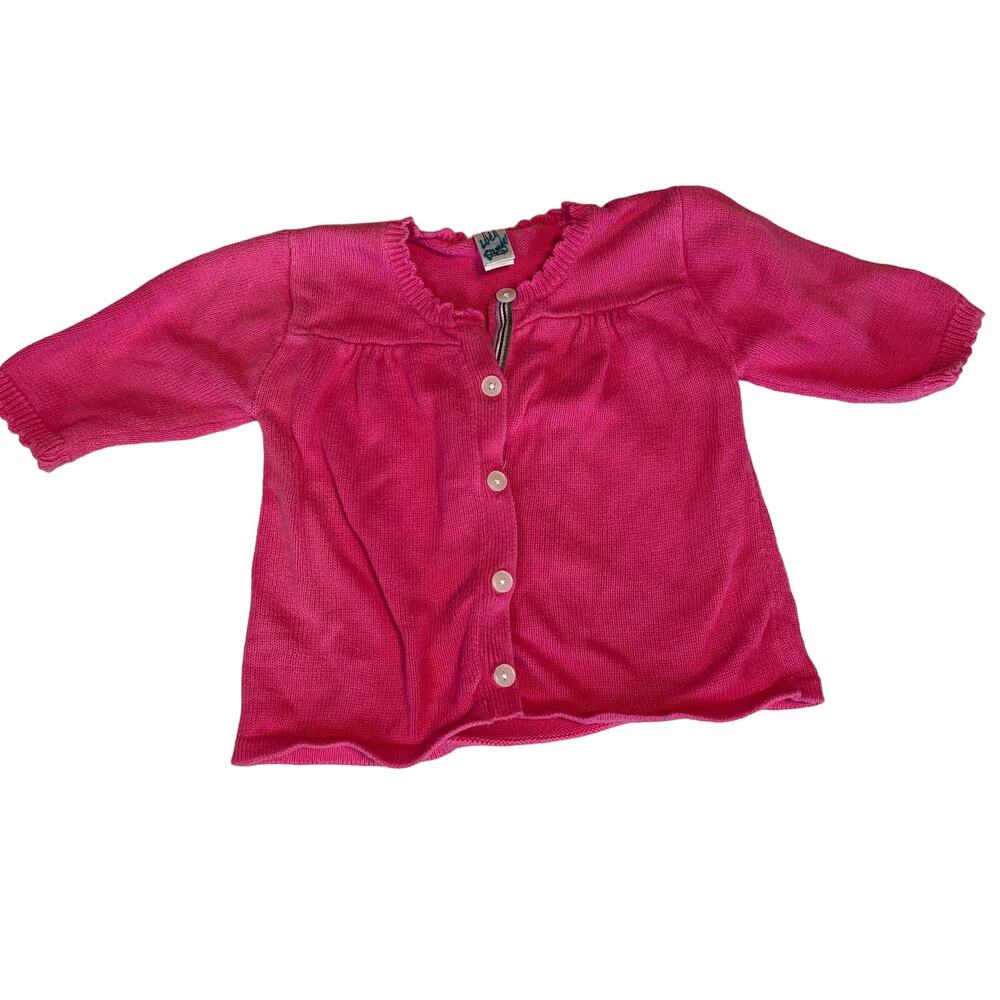 Baby Gap Pink Button Up Sweater Cardigan 100% Cotton Size 18-24M